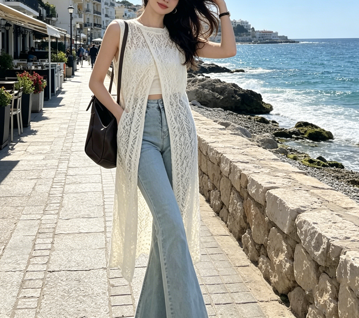 2026Boho Crochet Sleeveless Lo - Sewing Vest review and price