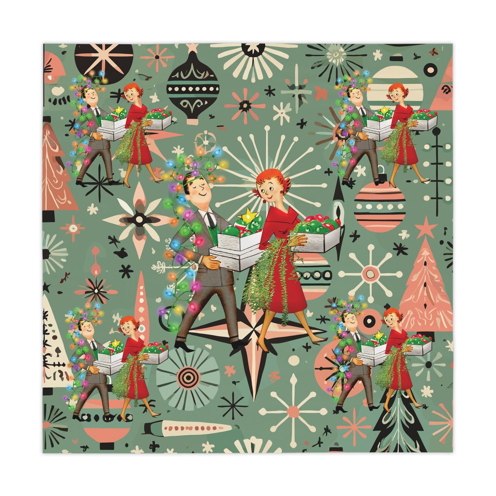 Retro 1950s Kitsch Christmas S - Century Textile & Sewing Supply Hours review and price