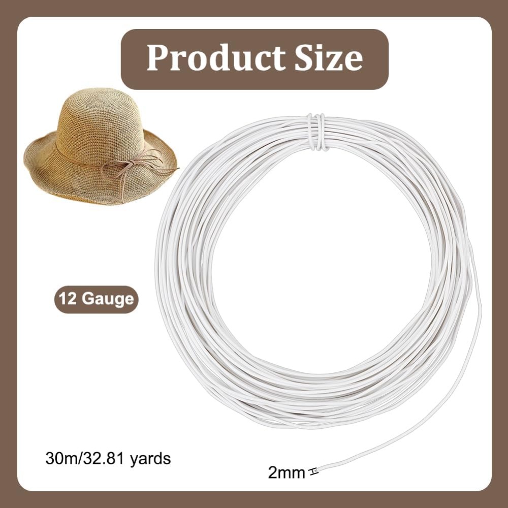30m White Millinery Wire 2mm D - Sewing Necessities review and price