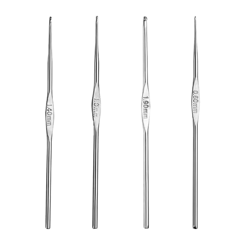 4 Pcs Stainless Steel Crochet  - Sewing Necessities review and price