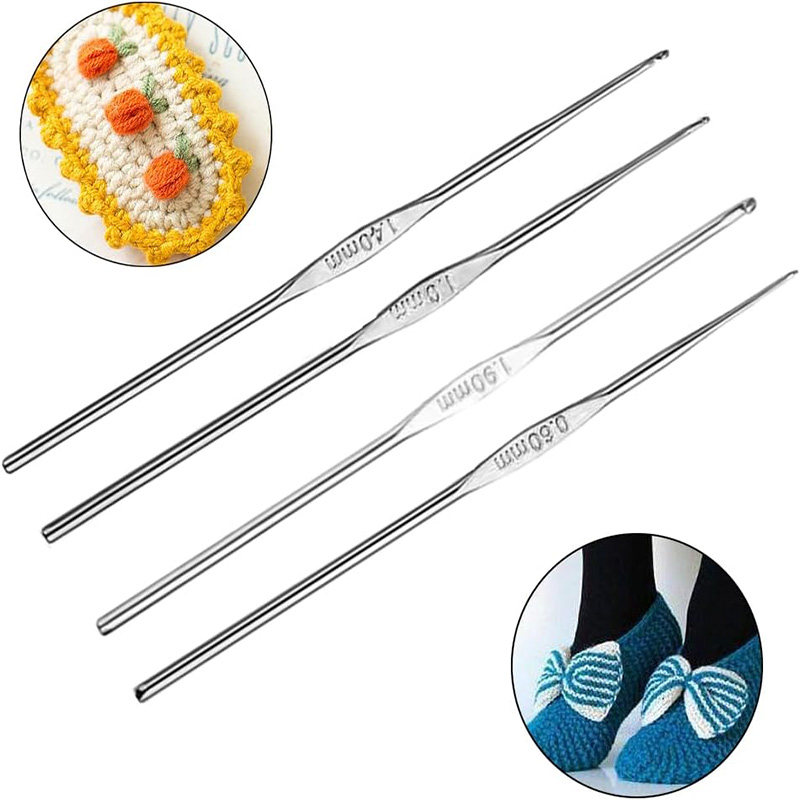 4 Pcs Stainless Steel Crochet  - Sewing Necessities review and price