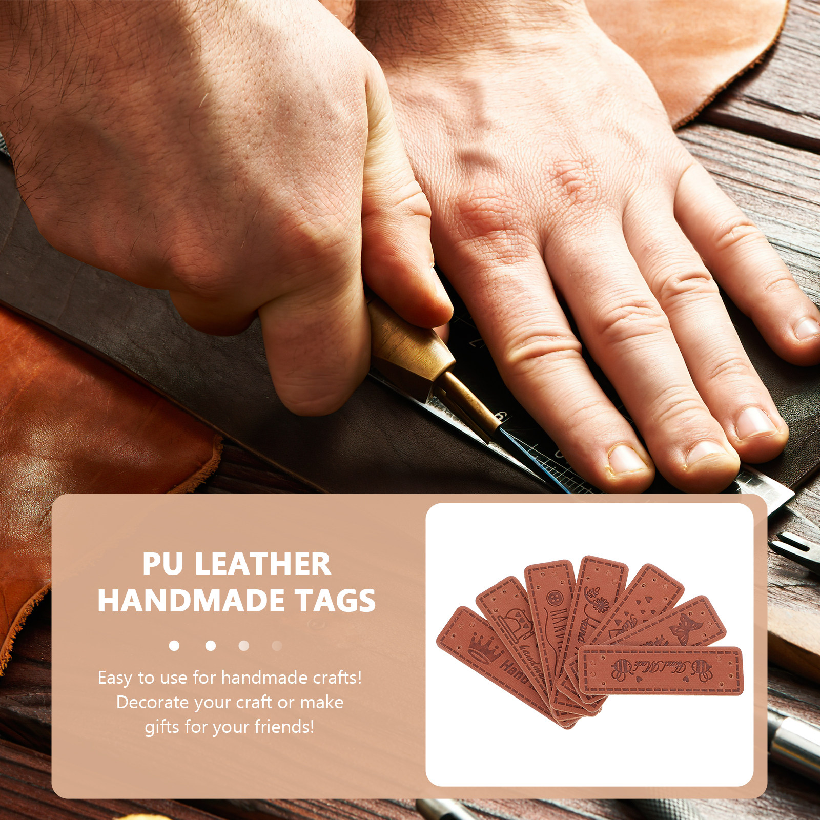 140Pcs Handmade Tags PU Labels - Sewing Labels review and price