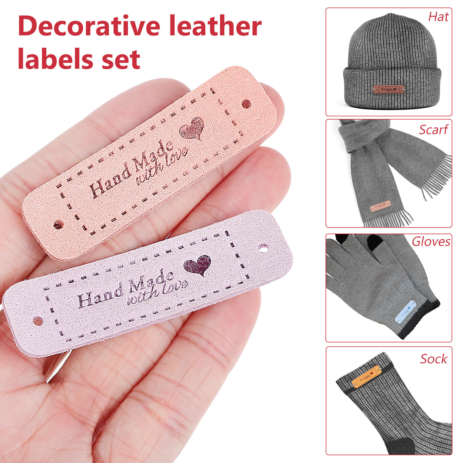 60Pcs Handmade Labels Embossed - Sewing Labels review and price