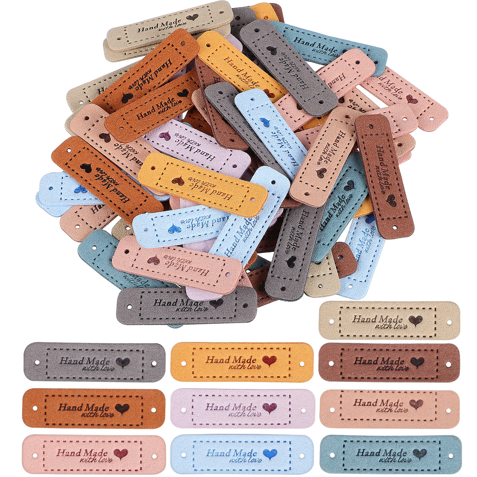 60Pcs Handmade Labels Embossed - Sewing Labels review and price