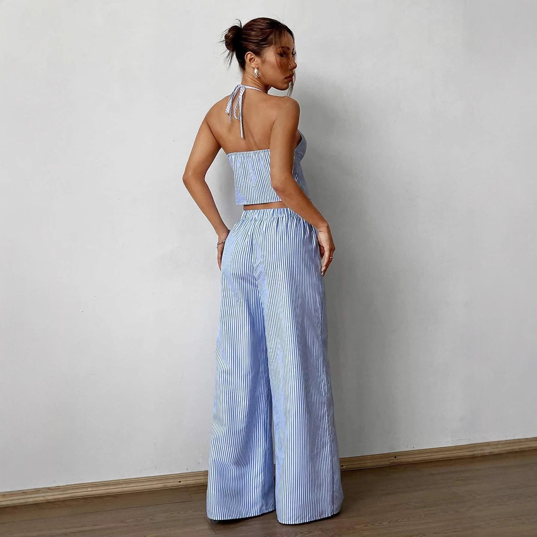 Striped Lace Up Camisole Colla - Sewing Vest review and price