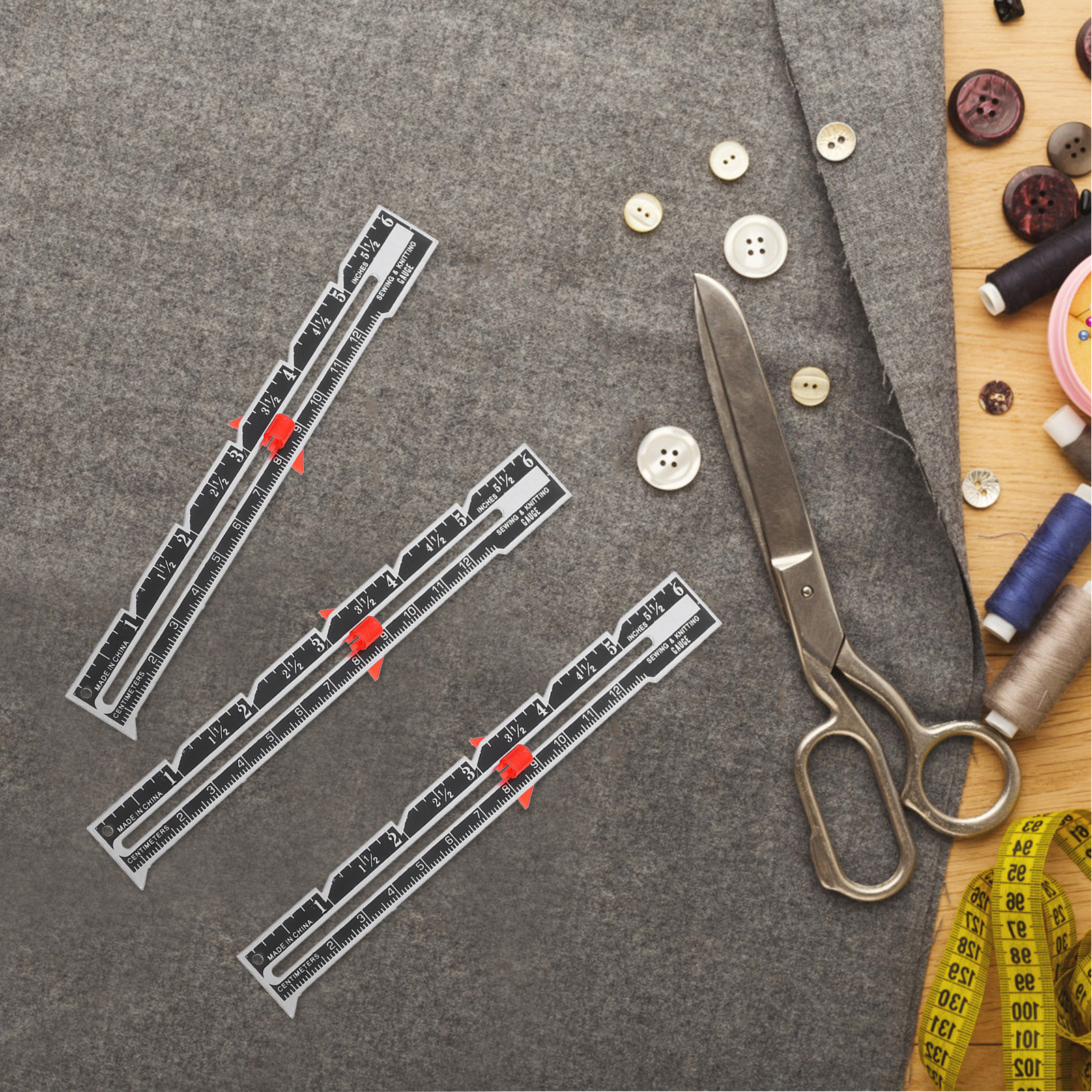 12Pcs Seam Gauge Ruler Set Pre - Sewing Gauge Ruler review and price