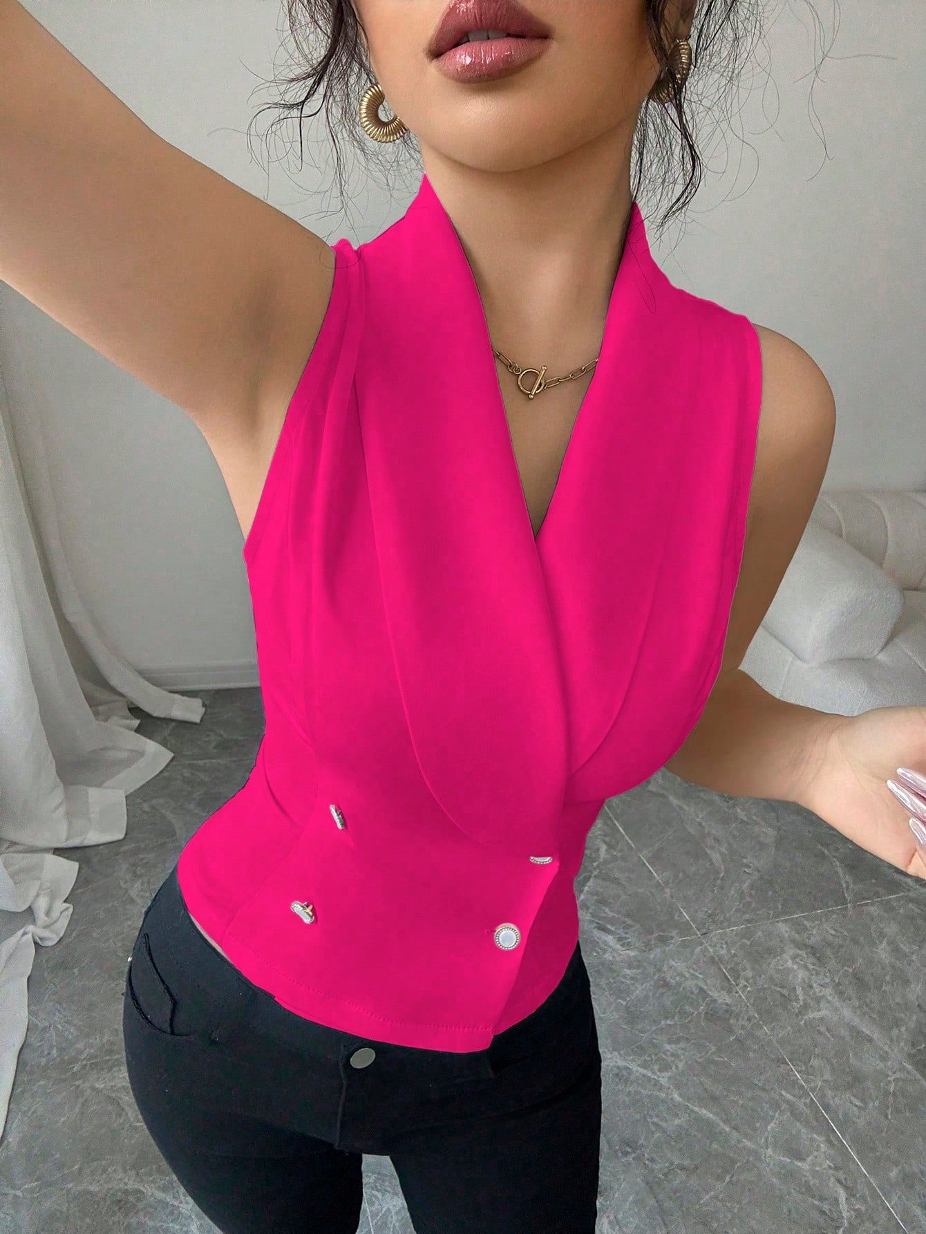 Women Blazer Vest Sleeveless D - Sewing Vest review and price