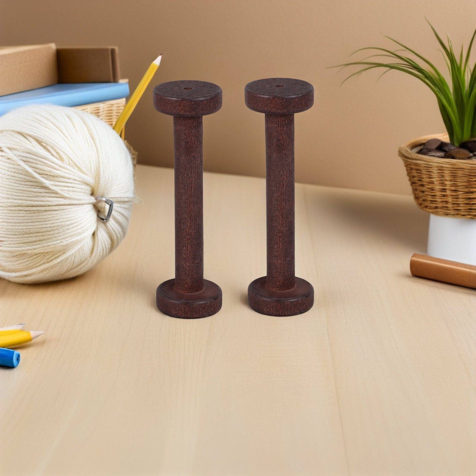 5Pcs Handpolished Wooden Spool - Sewing In Textile review and price