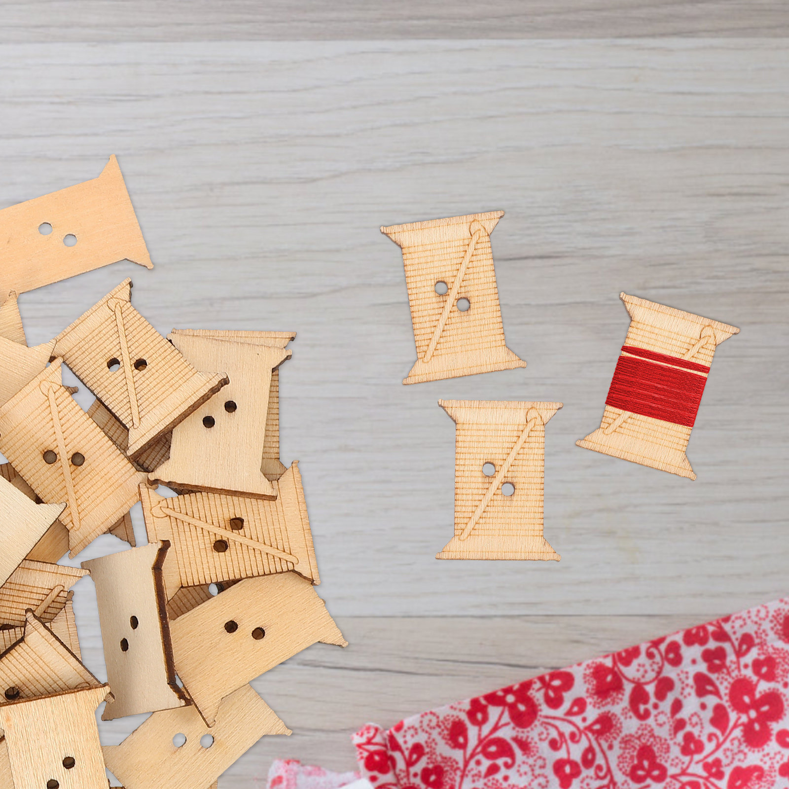 50Pcs Wooden Large Yarn Bobbin - Sewing Knit review and price