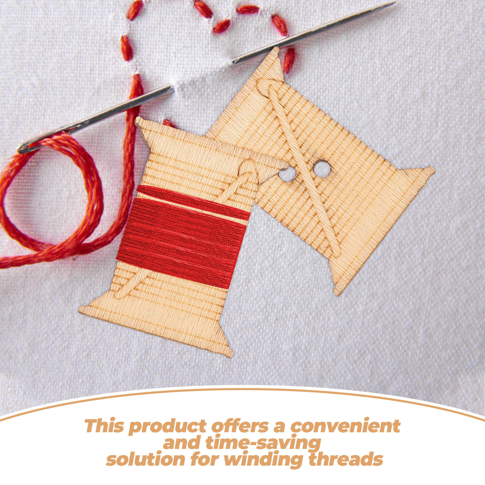 50Pcs Wooden Large Yarn Bobbin - Sewing Knit review and price