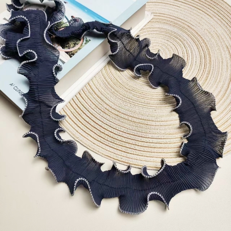 Dark blue Chiffon center Pleat - Textile Sewing Factory review and price